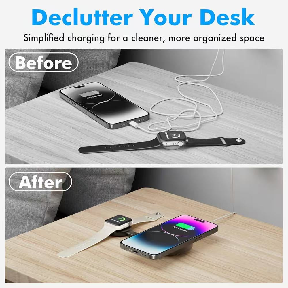2-in-1 Charger 15W for iPhone & Apple Watch