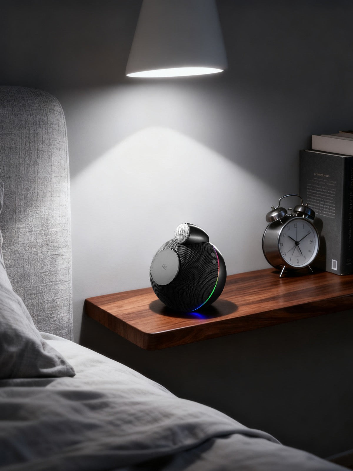 3-in-1 Wireless Charging Bluetooth Speaker with Ambient Light