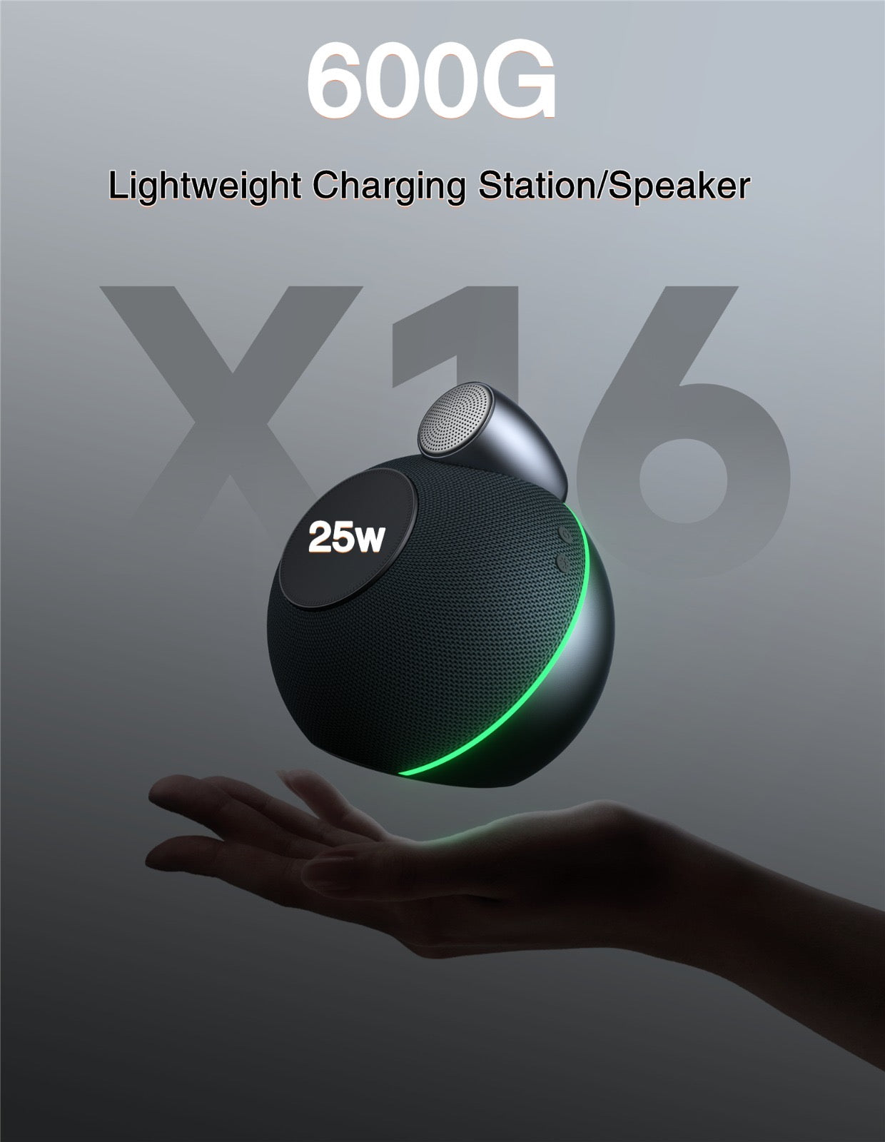 3-in-1 Wireless Charging Bluetooth Speaker with Ambient Light