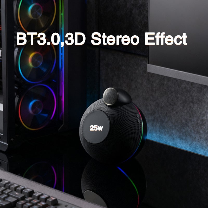 3-in-1 Wireless Charging Bluetooth Speaker with Ambient Light