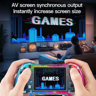 Transparent Handheld Game Console with 620 Games
