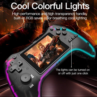 Transparent Handheld Game Console with 620 Games
