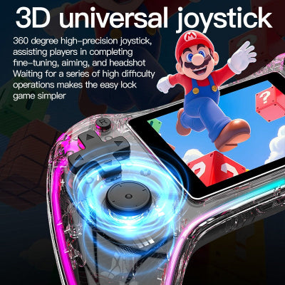 Transparent Handheld Game Console with 620 Games