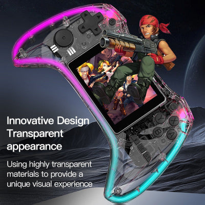 Transparent Handheld Game Console with 620 Games